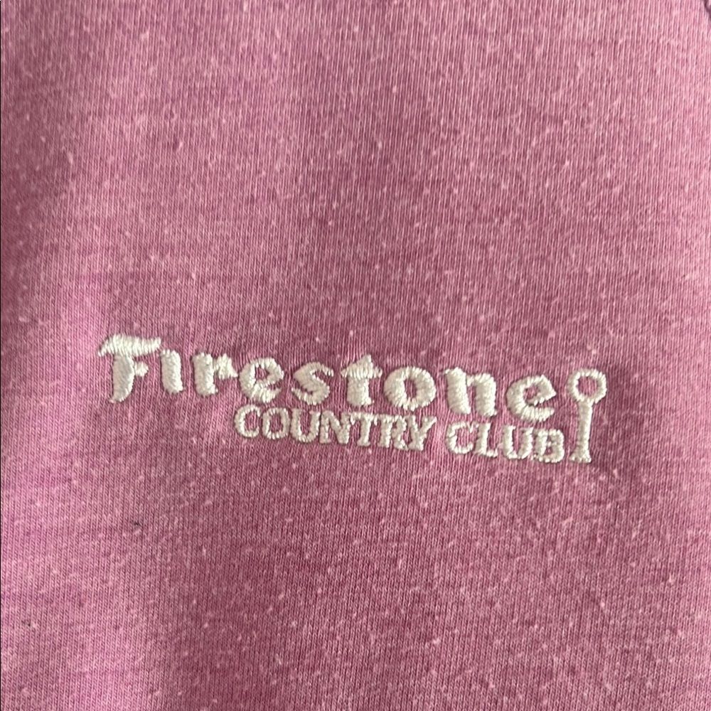 Kate Lord Firestone country club top jacket half zip long sleeve wisteria L